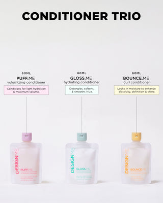 Description of products in DESIGNME Conditioner Discovery Bundle