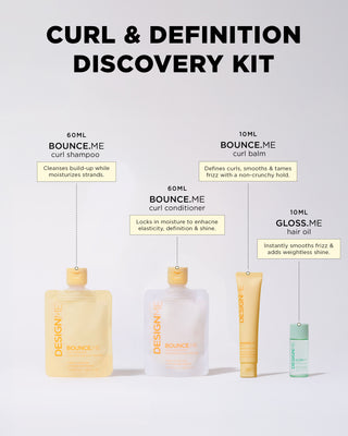 Description of products in DESIGNME Curl Discovery Kit