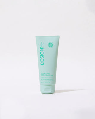 Front view of travel-size GLOSS.ME Hydrating Shampoo bottle, compact with sleek, modern design for easy travel use.