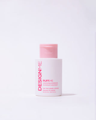 Front view of travel-size PUFF.ME Volumizing Conditioner bottle, compact and sleek.