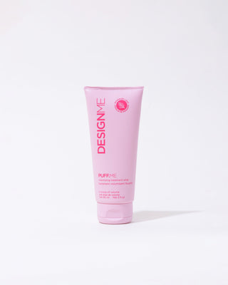 Front view of travel-size PUFF.ME Volumizing Treatment Whip bottle, compact and sleek design.