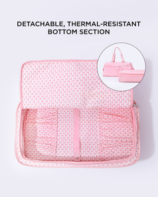 The bottom section is detachable & heat-resistant so you can safely store your hot tools after styling.