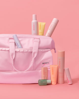 Group of products included in the Ally Nicole x DESIGNME The Stylist Bundle: PUFF.ME volumizing mousse (250ml), PUFF.ME dry texture spray (248ml), PUFF.ME volumizing powder, HOLD.ME styling stick, HOLD.ME 3-way hairspray (330ml), HOLD.ME styling cream (90ml), BOUNCE.ME curl balm (90ml), GLOSS.ME hair oil (25ml), FAB.ME leave-in (50ml).