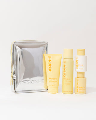 Curl-enhancing starter kit displayed on a grey background.