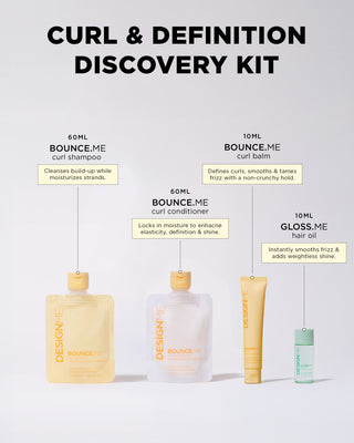 Description of products in DESIGNME Curl Discovery Kit