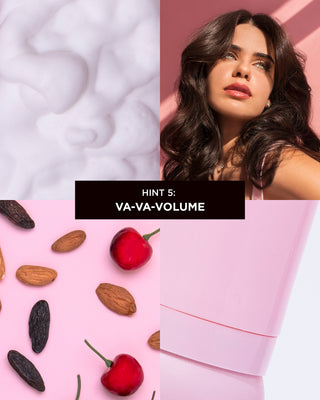 Hint 5: Va-va-volume. Model in top right corner with thick, voluminous hair.