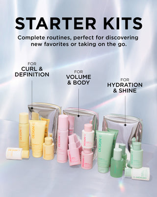 Starter kits include a complete routine, perfect for discovering new favourites or taking on the go. 