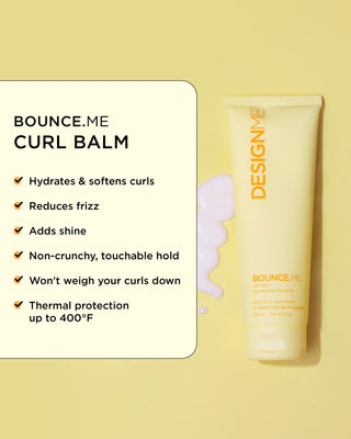 BOUNCE.ME curl balm hydrates and softens curls, reduces frizz, won't weigh your curls down.