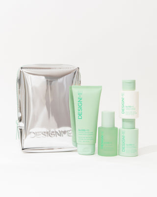 hydration & shine starter kit displayed on a grey background.