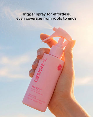 PUFF.ME sea salt spray has a trigger nozzle for effortless, even coverage from roots to ends.