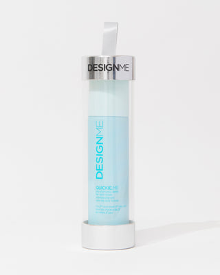 QUICKIE.ME dry shampoo for dark tones displayed on a grey background.