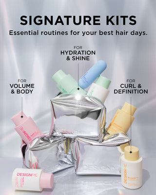 2026 signature kits include for volume & body, hydration & shine, and curl definition.