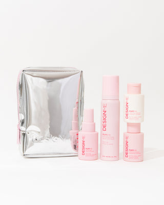 Volume-enhancing starter kit displayed on a grey background.