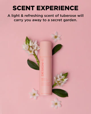 HOLD.ME 3-way hairspray has a light & refreshing scent of tuberose.