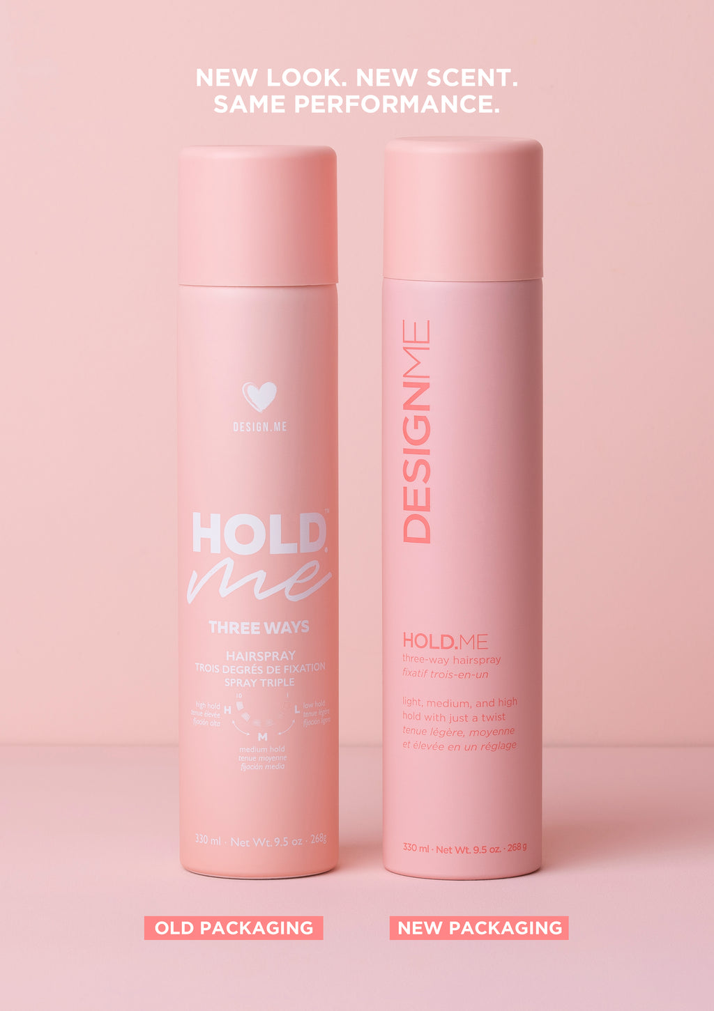 Design.ME Hold.ME Three-Way Hairspray  Flexible Hold Hairspray 9.5 Oz 9.5  Ounce (Pack of 1)